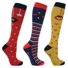 Hy Equestrian Christmas Decorations Three Pack Socks