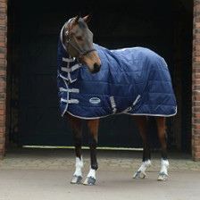 Weatherbeeta Channel Quilt Combo Neck Lite 110g in Navy/Silver/Red