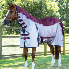 Premier Equine Buster Stay-Dry Super Lite Fly Rug with Surcingles in Wine - Lifestyle