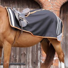 Premier Equine Stratus Reflective Exercise Sheet in Black - Lifestyle