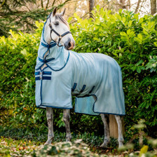 Horseware Amigo Bug Buster Fly Rug - Azure Blue/Navy & Electric Blue - Rug