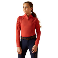 Ariat Youth Sunstopper 3.0 Quarter Zip Base Layer - Front