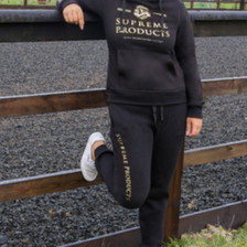 Supreme Products Active Show Rider Joggers in Black/Gold - Front