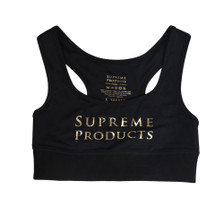 Supreme Products Active Show Rider Sports Bra in Black/Gold