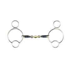 Premier Equine Blue Sweet Iron Universal Bit with Brass Alloy Lozenge