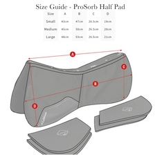 Half Pad - Size Guide