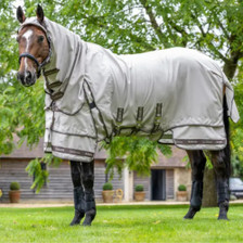 LeMieux Kudos Sweet Itch Rug in Stone - Lifestyle Side
