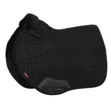 LeMieux Merino+ Half Lined Suede EuroJump Saddle Pad - Black