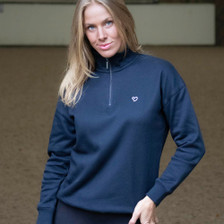 Mochara Ladies Half Zip Sweatshirt in Navy - Lifestyle