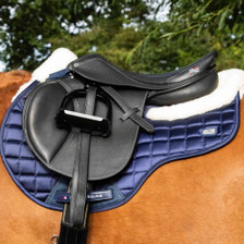 Premier Equine Capella Close Contact Merino Wool General Purpose Saddle Pad in Navy - Lifestyle