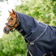 Horseware Rambo 1680D Turnout Hood 50g - Navy/Thunderstorm Grey