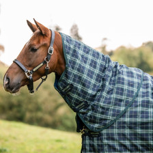 Horseware Rhino Turnout Hood 0g - Hunter Check/Green/Navy