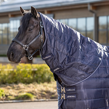 LeMieux Arika Stable-Tek Neck Cover 100g in Navy - Lifestyle