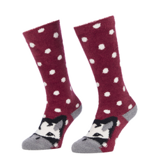 LeMieux Childrens Fluffy Character Socks in Razzle