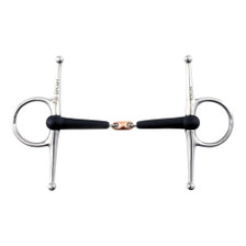 Premier Equine Rubber Full Cheek Snaffle Bit with Lozenge - Front