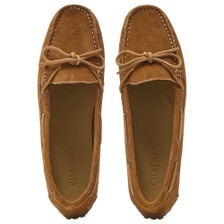 Chatham Ladies Lustleigh Driving Moccasin Shoes in Tan - Top