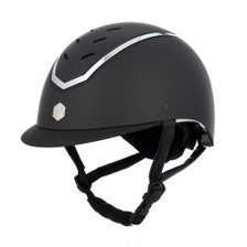 EQx Kylo Riding Helmet - Black Matte/Silver - Front