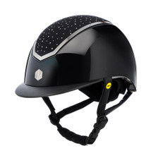 EQx Kylo MIPS Riding Helmet - Black Gloss/Chrome/Sparkle - Front