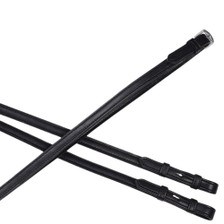 Collegiate Syntovia+ Plain Flat Reins in Black