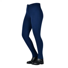 Saxon Childrens Warm Up Zip Front Jodhpurs - Navy