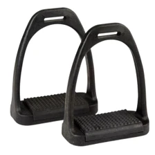 Korsteel Polymer Stirrup Irons With Coloured Treads in Black