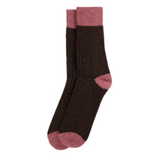 Barbour Mens Houghton Socks in Earth Pink - Pair