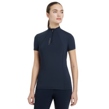 LeMieux Ladies Classique Short Sleeve Base Layer in Navy - Front