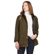 Barbour Ladies Acorn Wax Jacket in Olive - Lifestyle Front