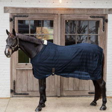 Kentucky Horsewear Light Striped Mesh Fly Sheet in Navy - Lifestyle