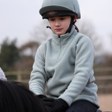 Aubrion Young Rider React Half Zip Fleece - Sage - Lifestyle