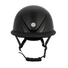 EQx Hyda MIPS Carbon Riding Helmet With Wide Peak - Black - Front