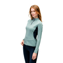 Horseware Ladies Stamina Long Sleeve Quarter Zip Top - Sage