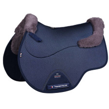 Premier Equine Close Contact Air-Tech Shockproof Merino Wool General Purpose Saddle Pad in Navy/Grey Wool