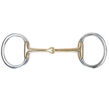 Shires Brass Alloy Flat Ring Jointed Eggbutt Bit