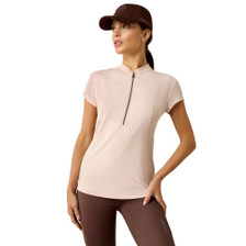 Ariat Ladies Breathe Half Zip Base Layer with cap sleeve