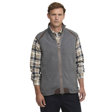 Barbour Mens Langdale Fleece Gilet in Dark Grey Marl - Front