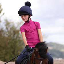 Aubrion Young Rider React Long Sleeve Base Layer - Fuchsia
