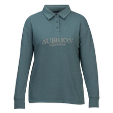 Aubrion Ladies Equestrian Button Sweatshirt - Thyme