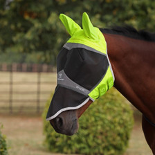 FlyGuard Pro Hi-Viz Fine Mesh Fly Mask With Ears and Nose