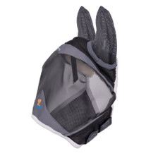 FlyGuard Pro Air Motion Fly Mask With Ears in Dark Grey