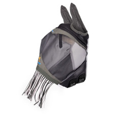 FlyGuard Pro Air Motion Fly Mask With Ears and Fringe in Khaki