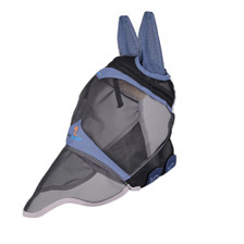 FlyGuard Air Motion Fly Mask With Ears and Nose in Deep Air Force Blue