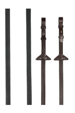 LeMieux Soft Rubber Reins - Havana/Brass