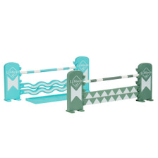 LeMieux Toy Pony Jump Set in Azure/Sage/White - Set Up