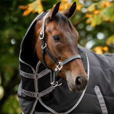Horseware Rambo Stable Hood 200g - Black/Thunderstorm Grey/Silver
