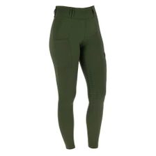 Covalliero Ladies Riding Tights in Forest Green - Front