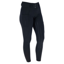 Covalliero Ladies High Waist Riding Breeches in Black - Front