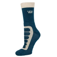 Woof Wear Bamboo Tech Short Riding Socks - Petrol/Stone