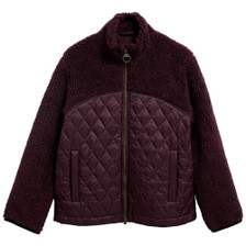 Barbour Ladies Ami Casual Fleece Jacket  in Fig - Front