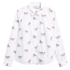 Barbour Ladies Brambles Shirt in Multi Dog - Front